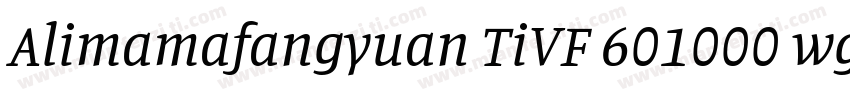 Alimamafangyuan TiVF 601000 wght 1字体转换